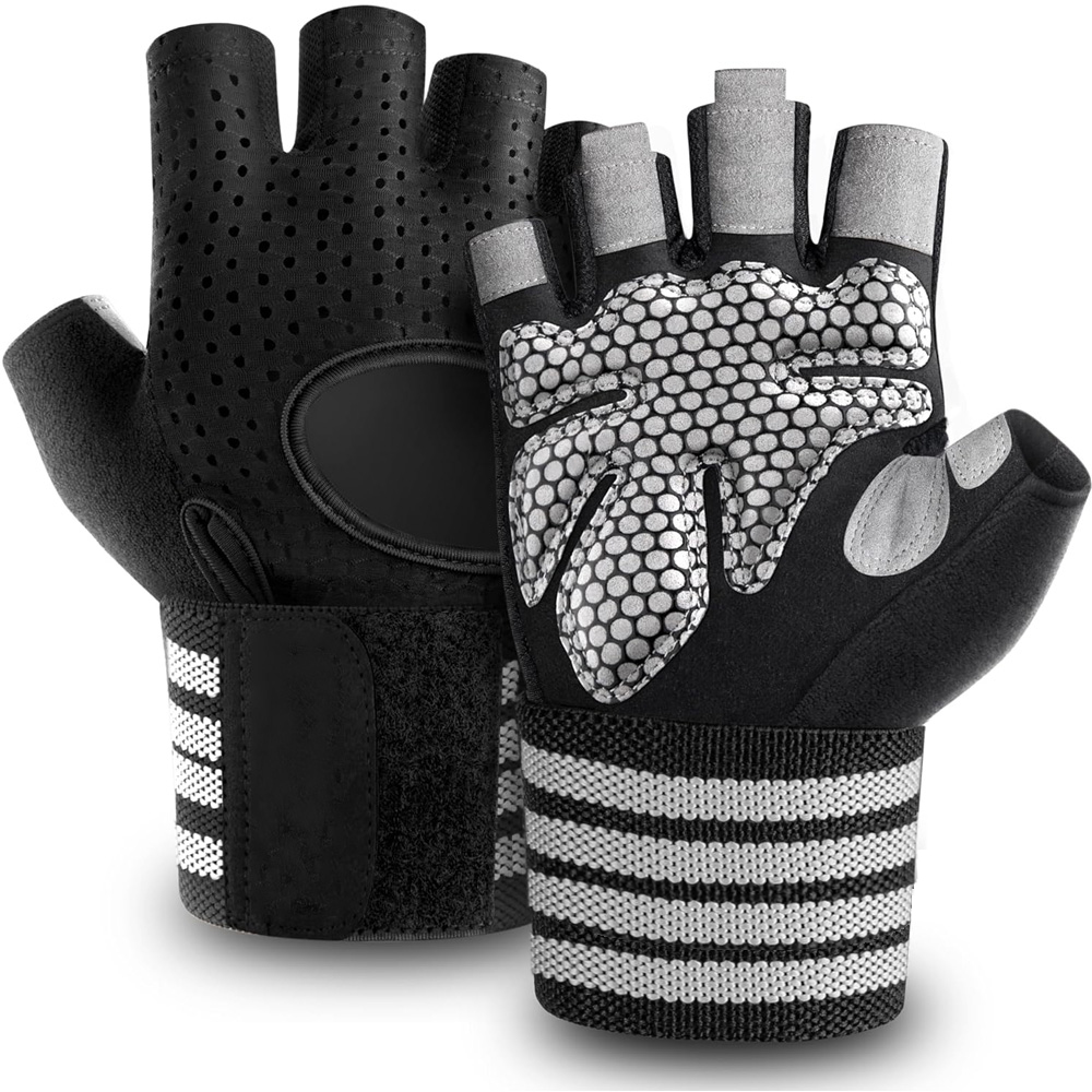 Crossfit Gear Men - Bilek Destekli Fitness Eldivenleri, Kaymaz Halter
