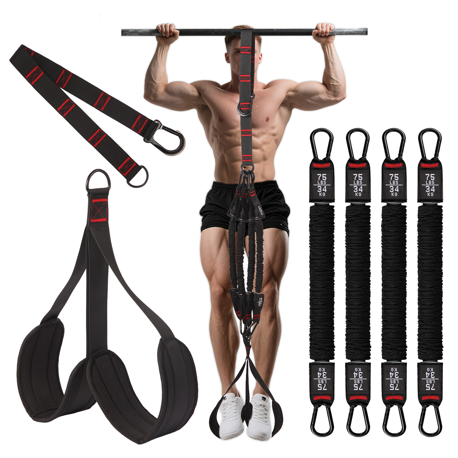 Pull Up Assist Band - Çekme Yardım Bantları 260lbs, Ayak Dayama