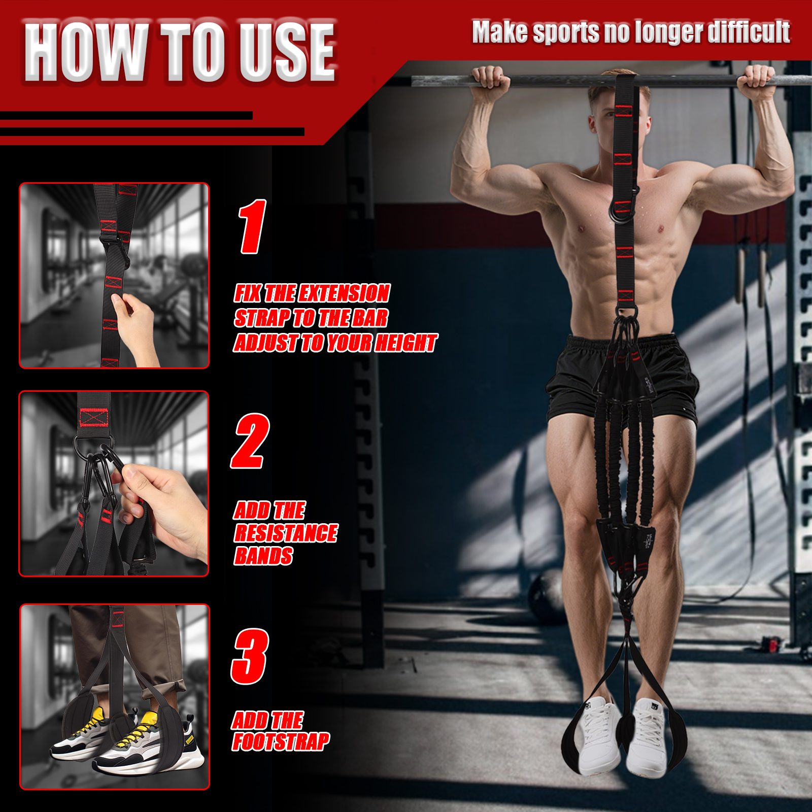 Çekme Yardım Bantları 260lbs,  - Pull Up Assist Band incelemesi ve fiyatı